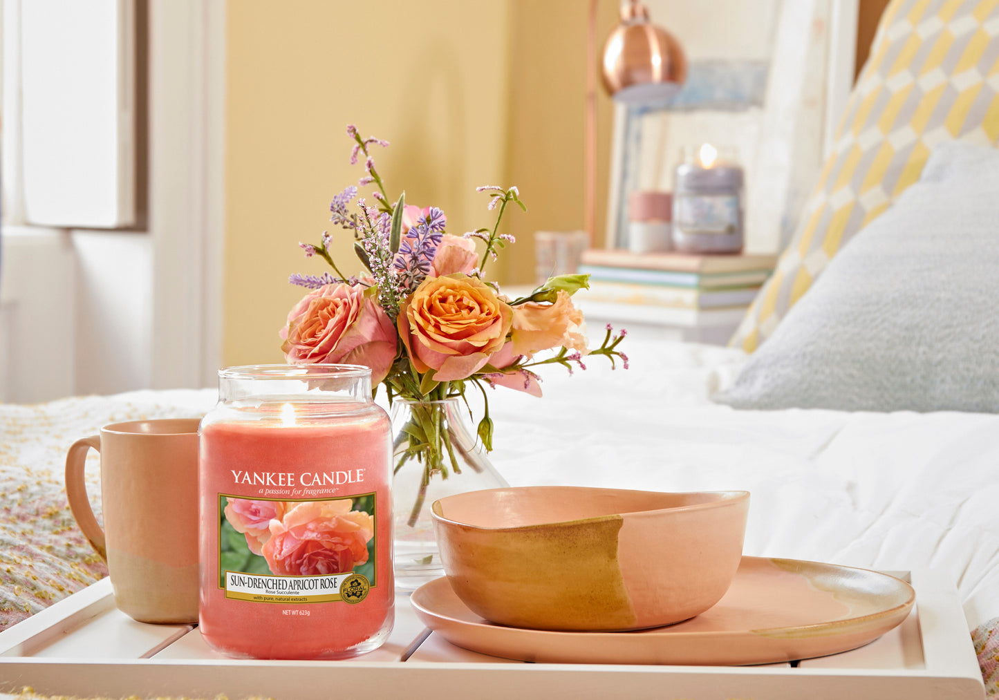 SUN-DRENCHED APRICOT ROSE -Yankee Candle- Giara Piccola