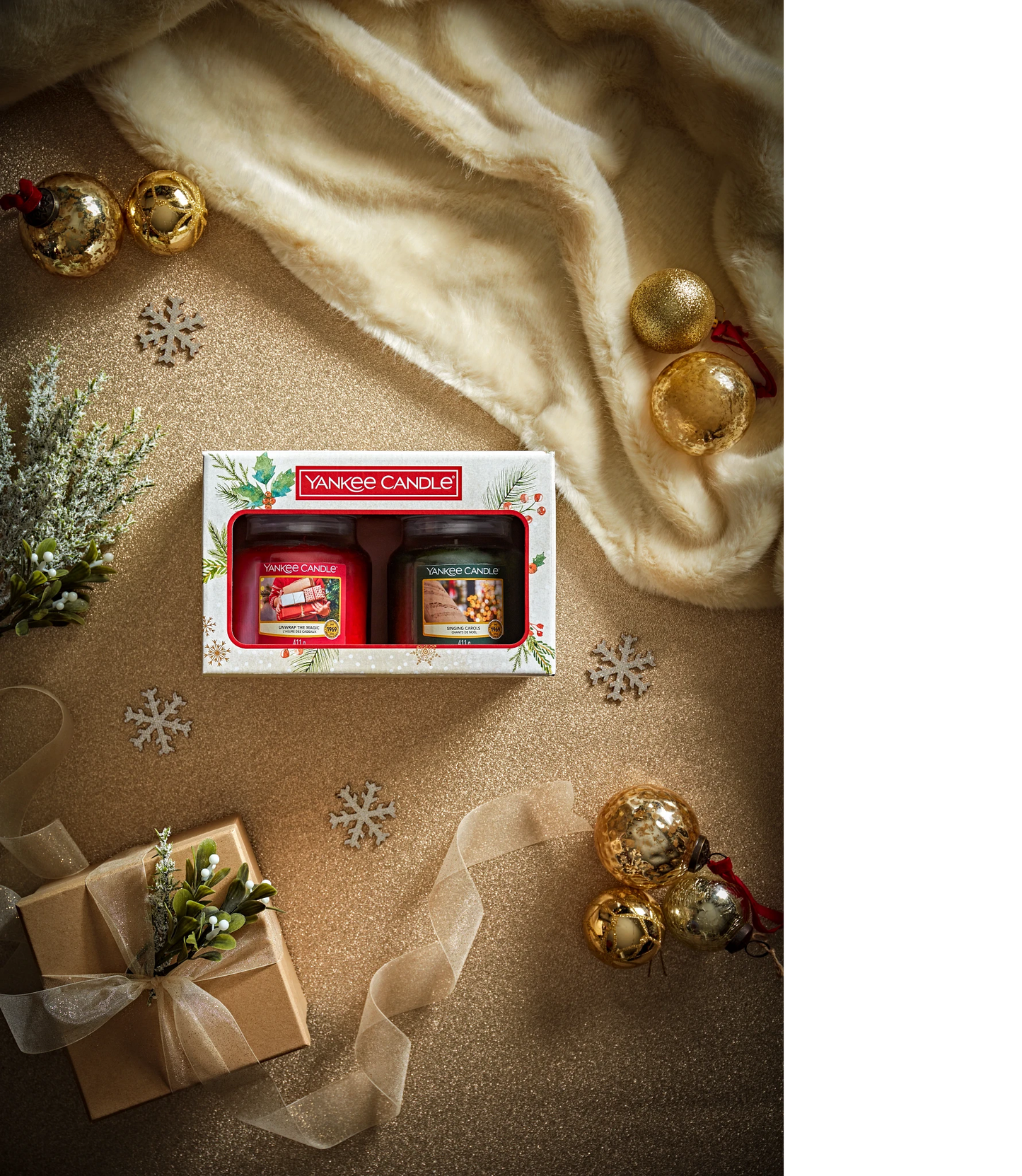 SET 2 GIARE MEDIE -Yankee Candle- Confezione Regalo Magical Christmas Morning