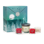 CANDELA PICCOLA TUMBLER  E TRE CANDELE VOTIVA IN VETRO - Yankee Candle - Confezione Regalo BRIGHT LIGHTS