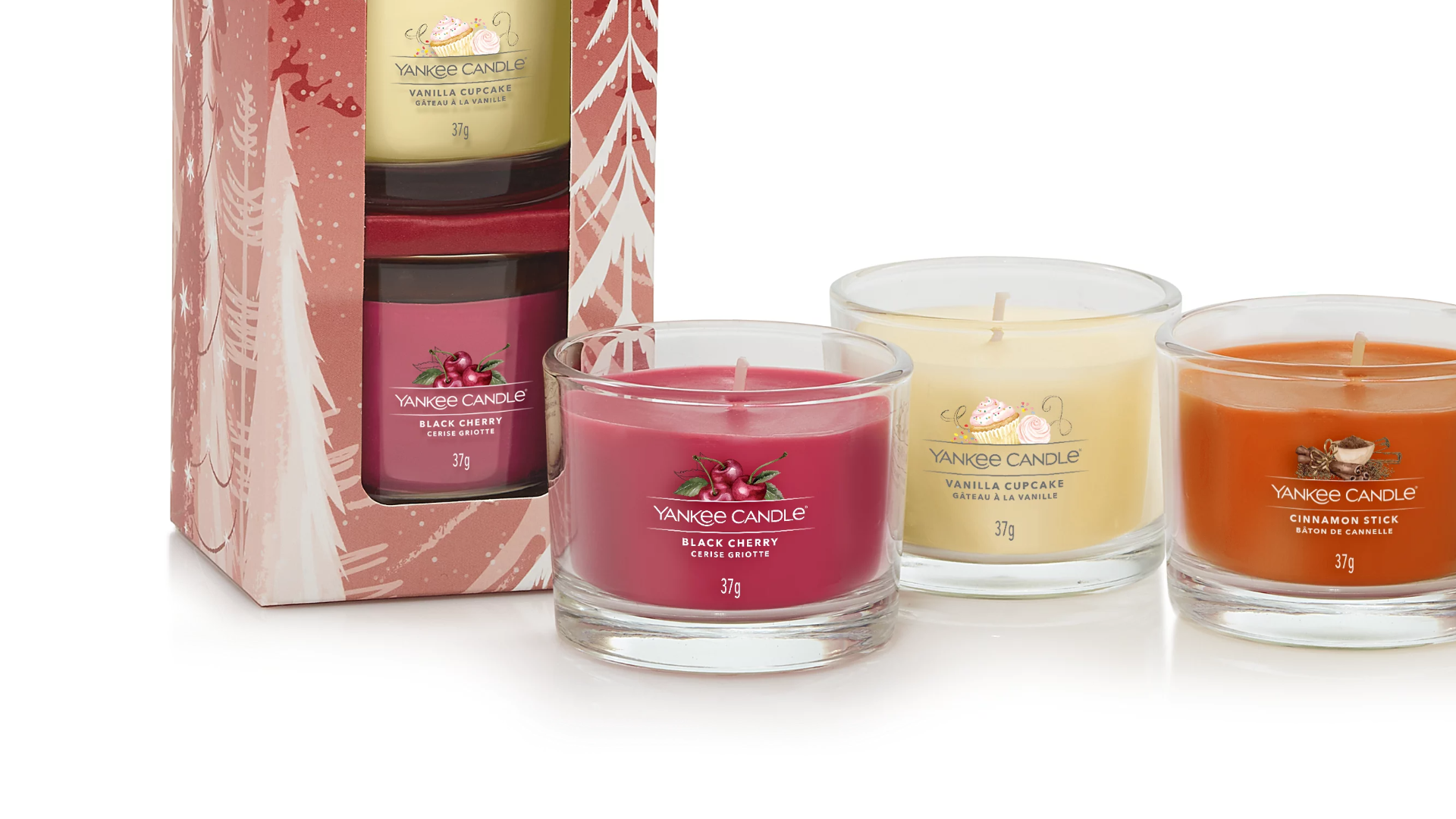 CONFEZIONE 3 CANDELE VOTIVE IN VETRO - Yankee Candle - Confezione Regalo BRIGHT LIGHTS