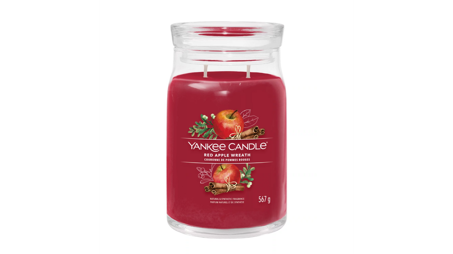 RED APPLE WREATH -Yankee Candle- Giara Grande-Signature - NATALE