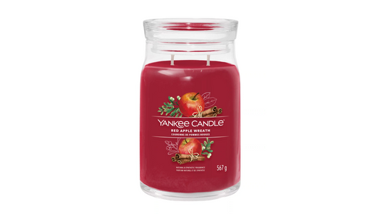 RED APPLE WREATH -Yankee Candle- Giara Grande-Signature - NATALE