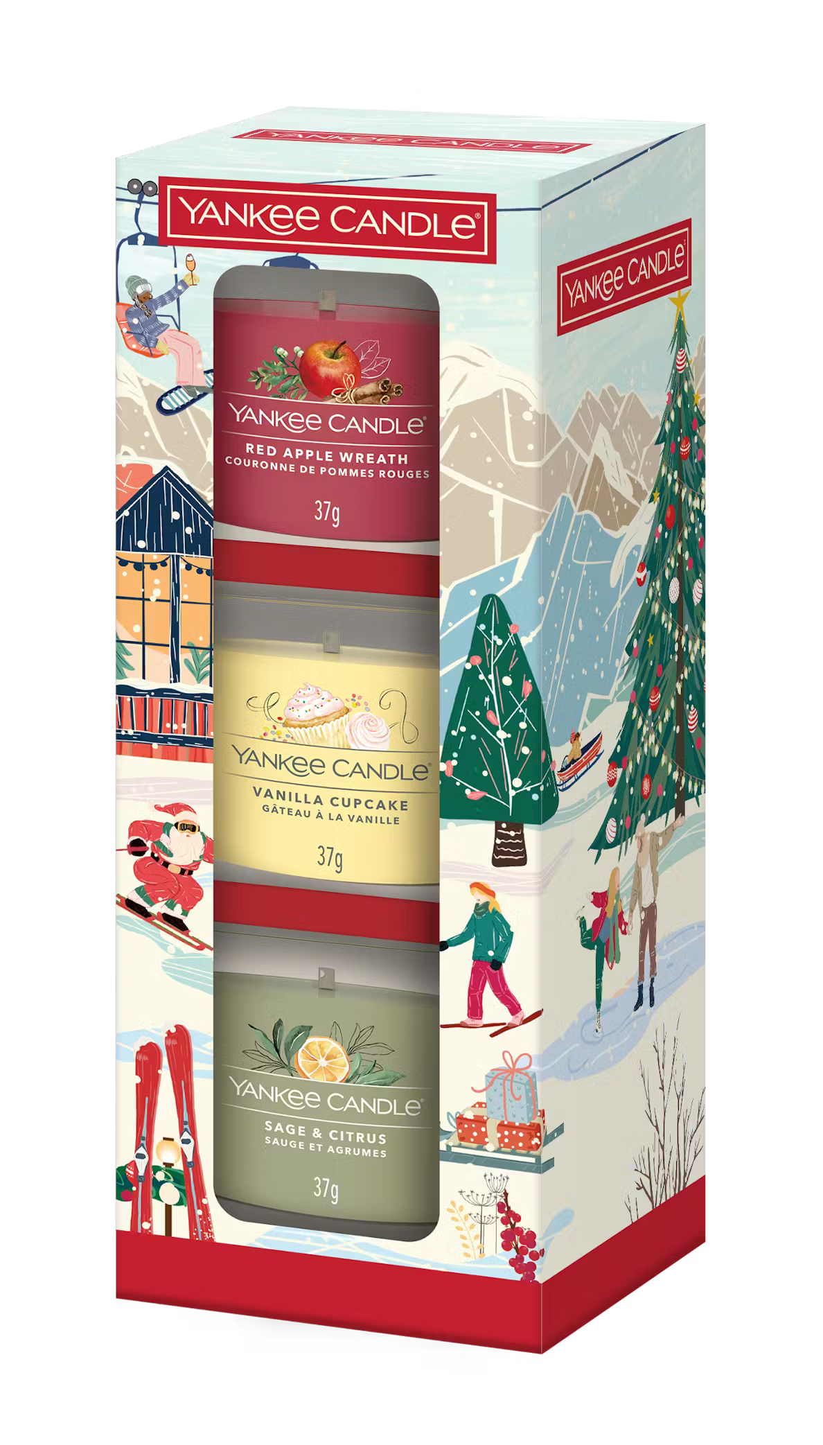 CONFEZIONE 3 CANDELE VOTIVE IN VETRO - HOLIDAY PARTY - Yankee Candle - Confezione Regalo APRES SKI (Copia)