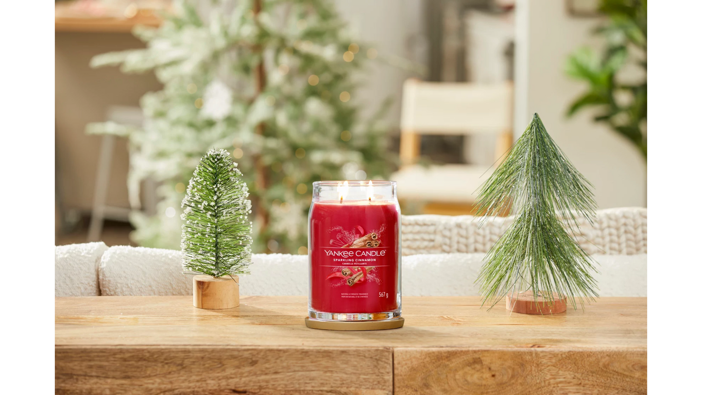 SPARKLING CINNAMON -Yankee Candle- Giara Grande-Signature - NATALE