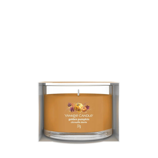 GOLDEN PUMPKING- Yankee Candle - FANTASTICAL FALL -Candela Votive in Vetro
