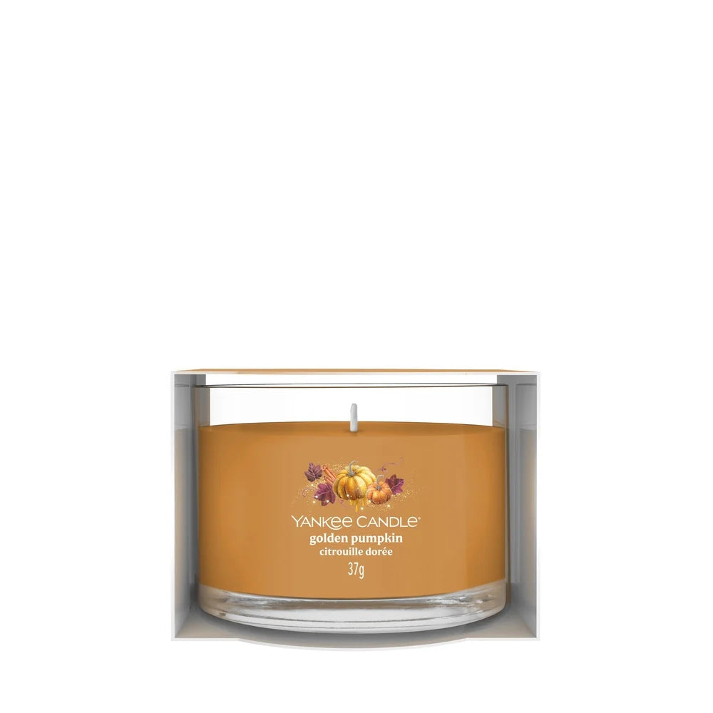 GOLDEN PUMPKING- Yankee Candle - FANTASTICAL FALL -Candela Votive in Vetro