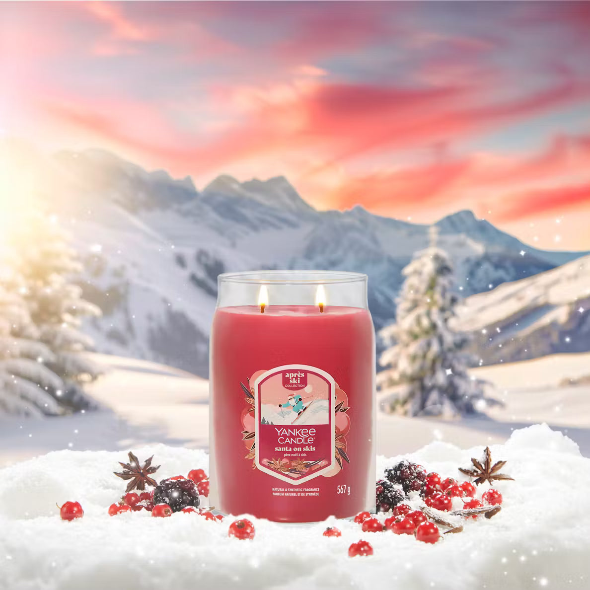 SANTA ON SKIS -Yankee Candle- Giara Grande-Signature - APRES SKI