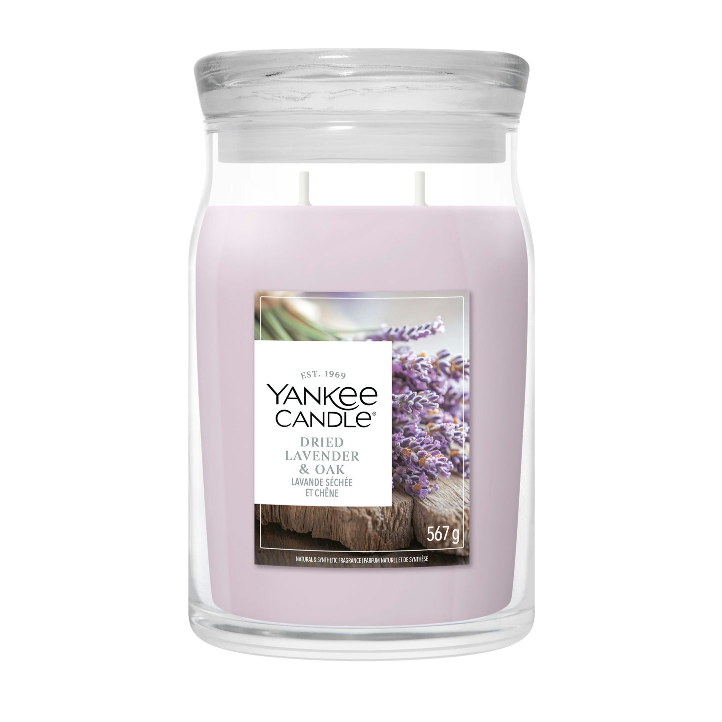 DRIED LAVENDER & OAK -Yankee Candle- Giara Grande - signatire