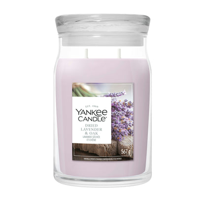DRIED LAVENDER & OAK -Yankee Candle- Giara Grande - signatire
