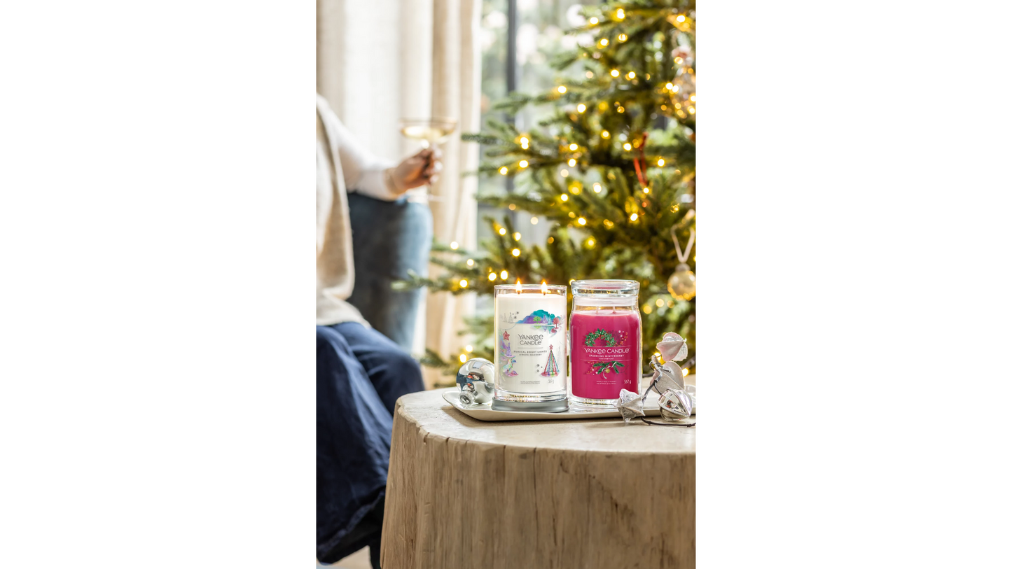 SPARKLING WINTERBERRY -Yankee Candle- Giara Grande-Signature - NATALE