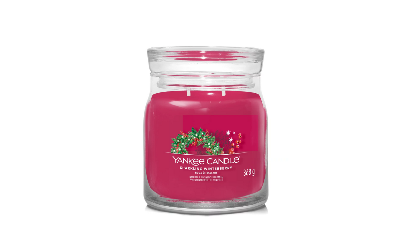 SPARKLING WINTERBERRY -Signature - Yankee Candle- Giara Media - NATALE