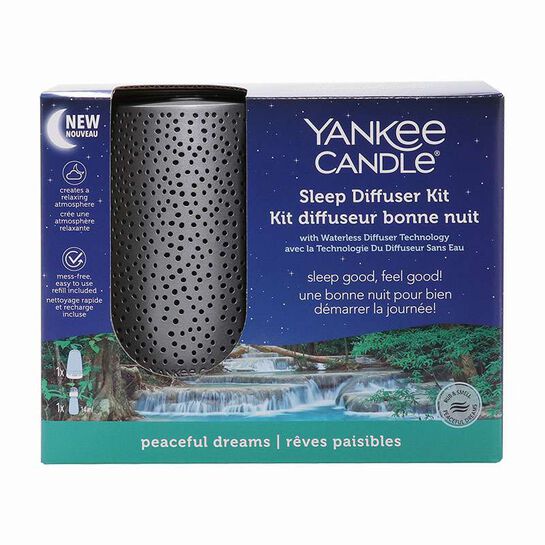 PEACEFUL DREAMS -Yankee Candle- Kit Base Effetto Argento Sleep Diffuser