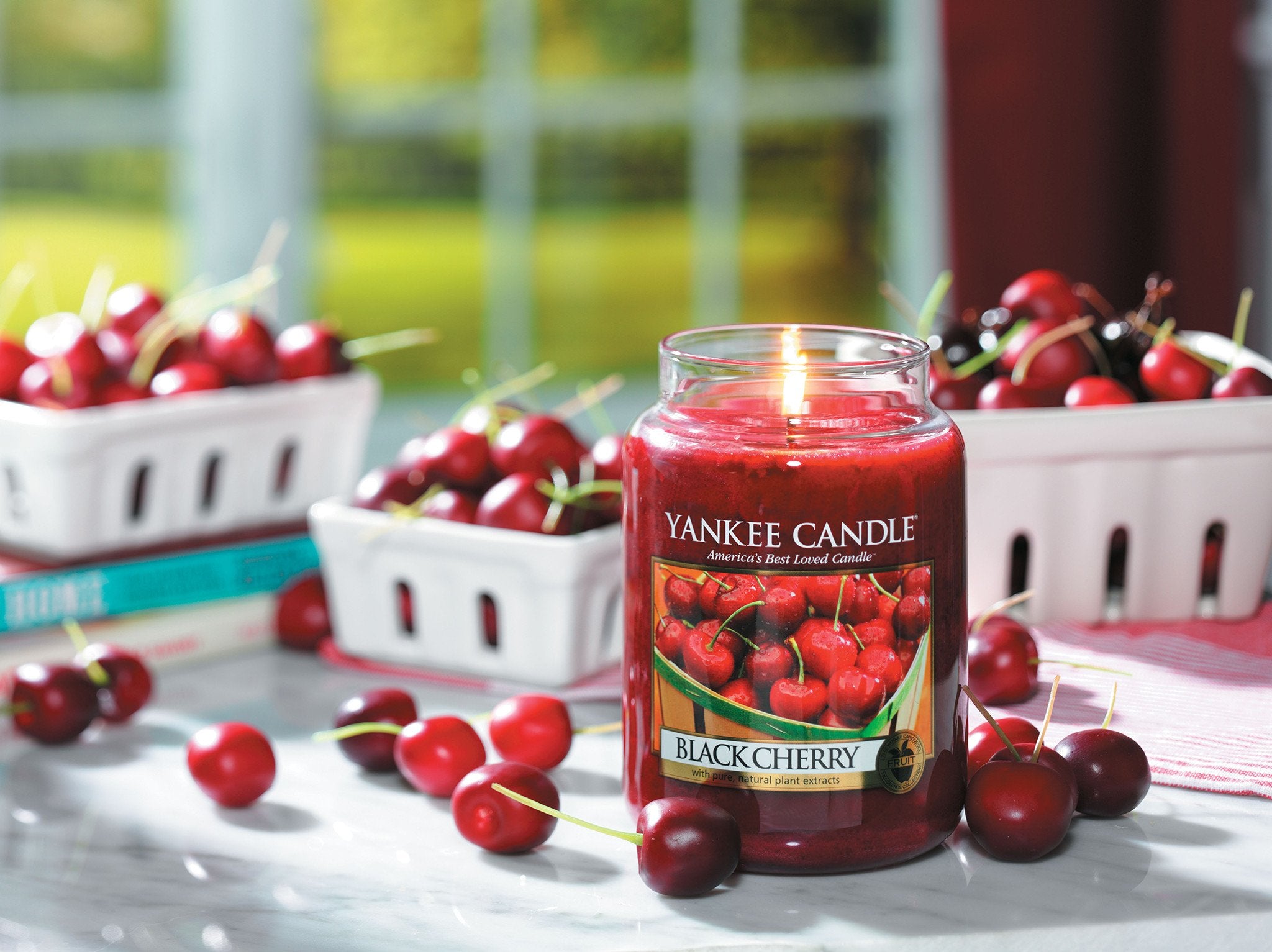 BLACK CHERRY - Yankee Candle - Candela Votive in Vetro Confezione da 3