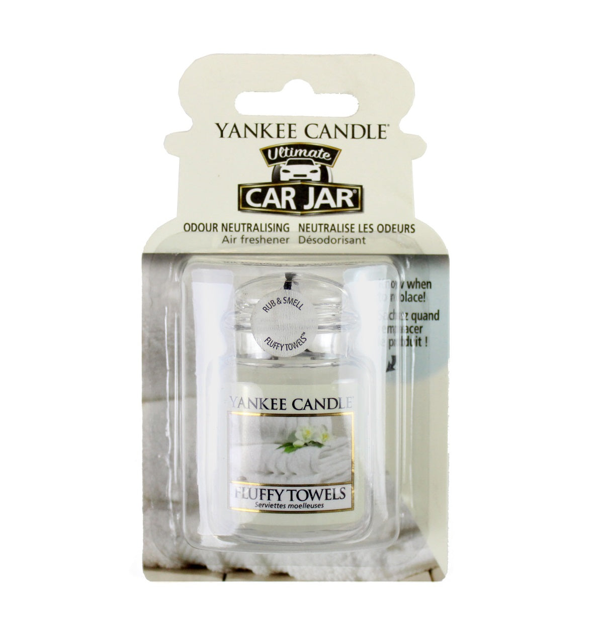FLUFFY TOWELS -Yankee Candle- Car Jar Ultimate – Candle With Care