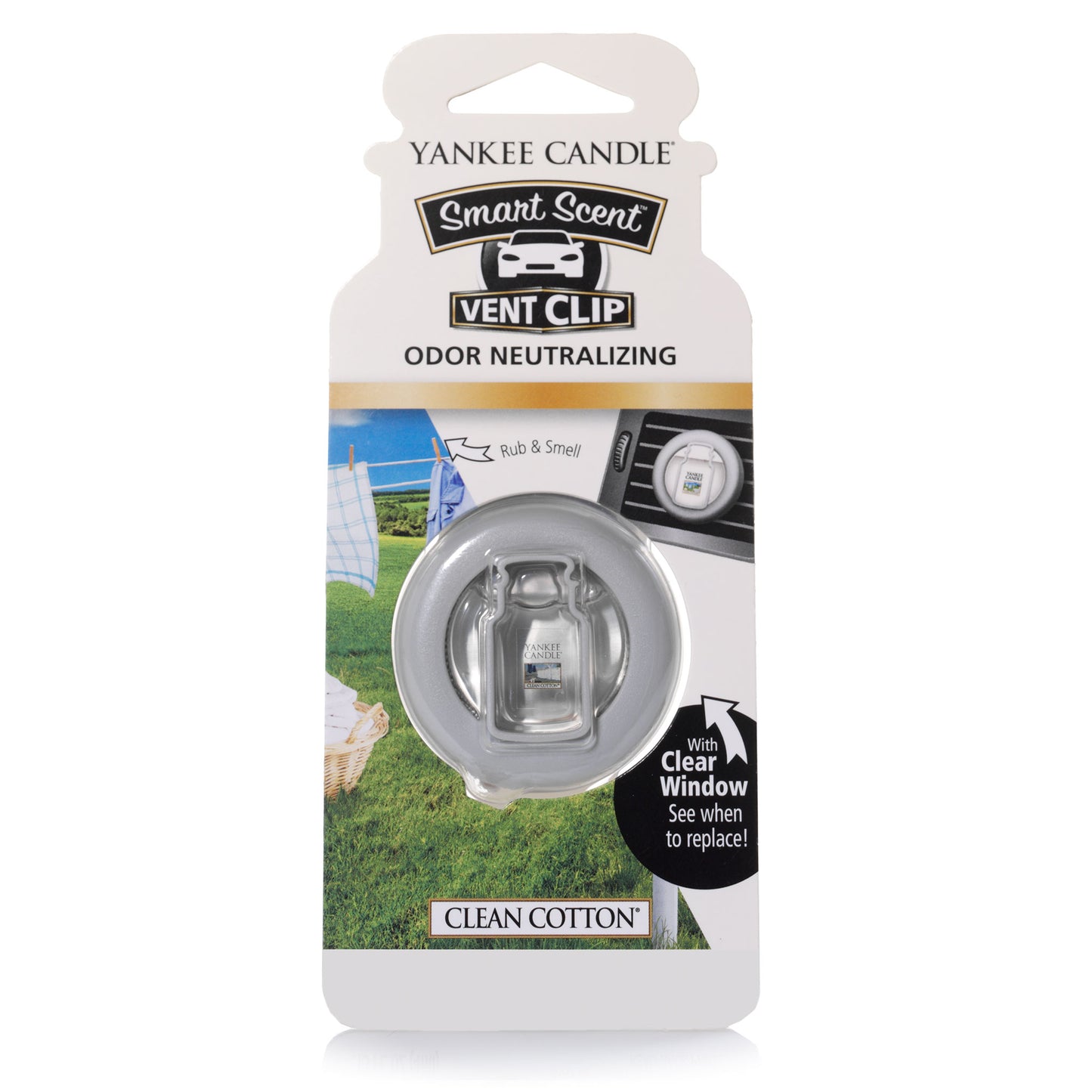 CLEAN COTTON -Yankee Candle- Smart Scent Vent Clip