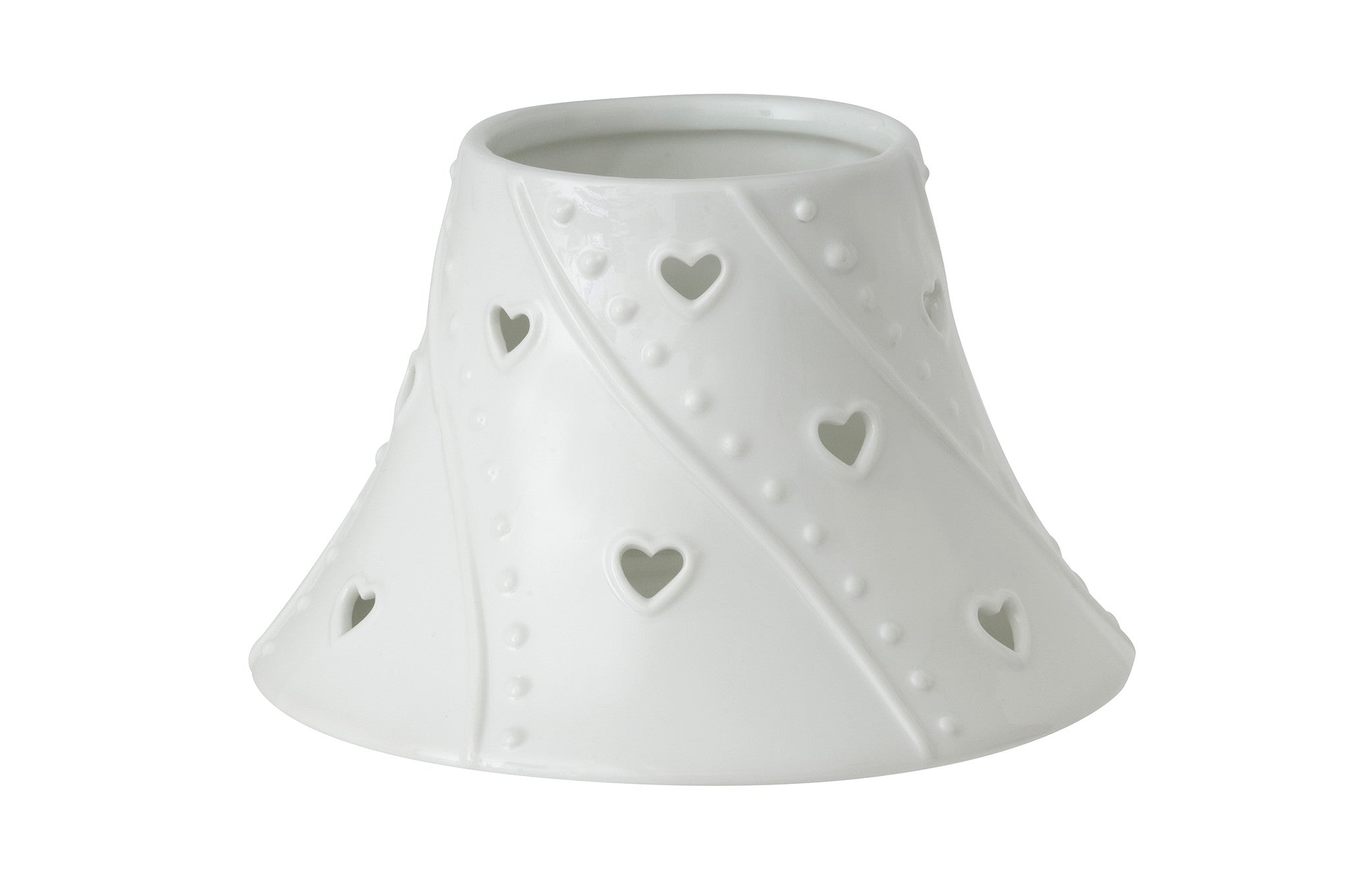 WHITE HEARTS -Yankee Candle- Paralume e Piatto Grande