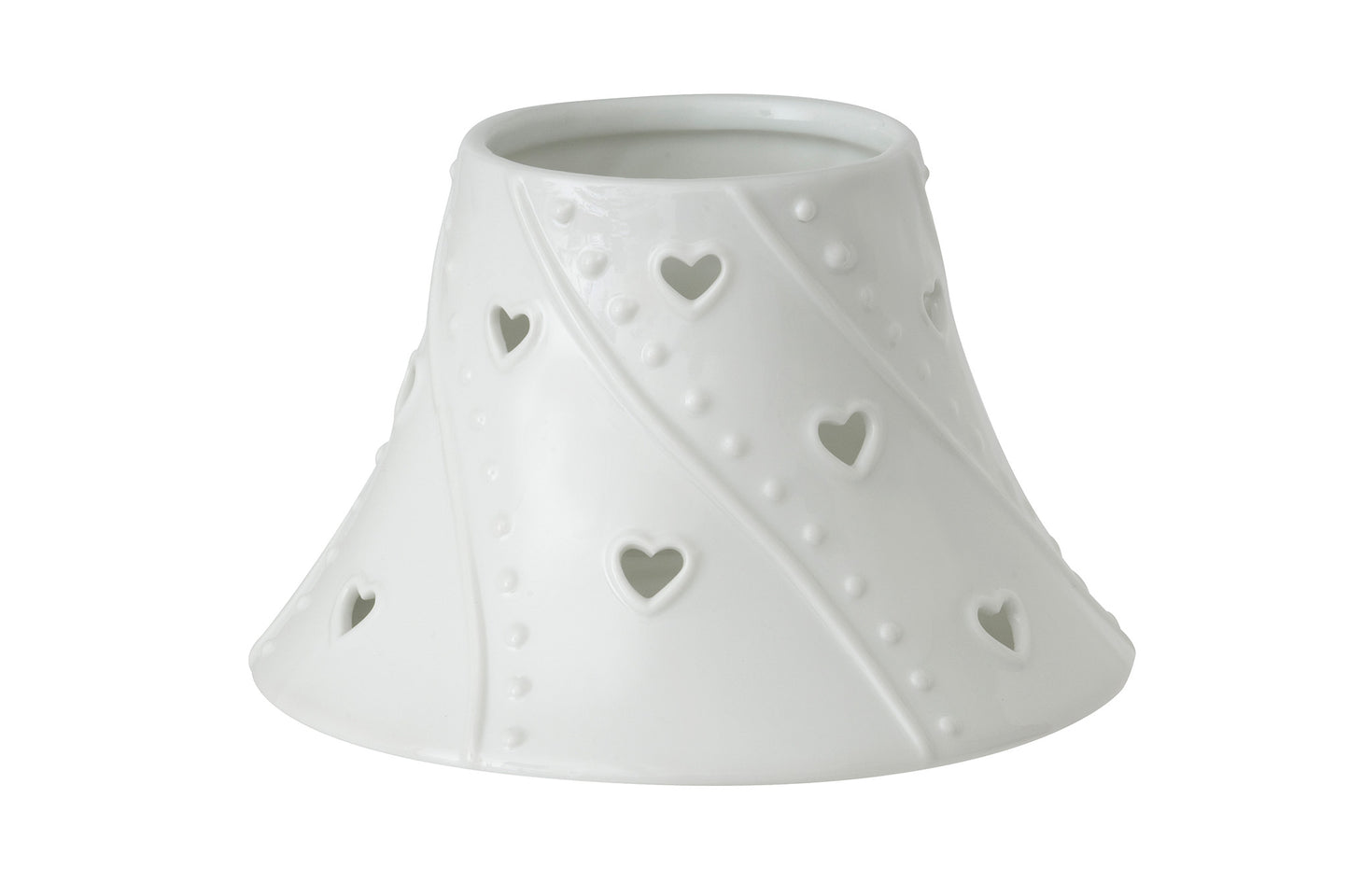 WHITE HEARTS -Yankee Candle- Paralume e Piatto Grande