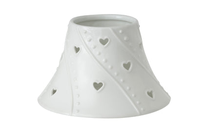 WHITE HEARTS -Yankee Candle- Paralume e Piatto Grande