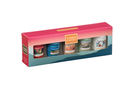 SET 5 CANDELE SAMPLER -Yankee Candle- Confezione Regalo Just Go