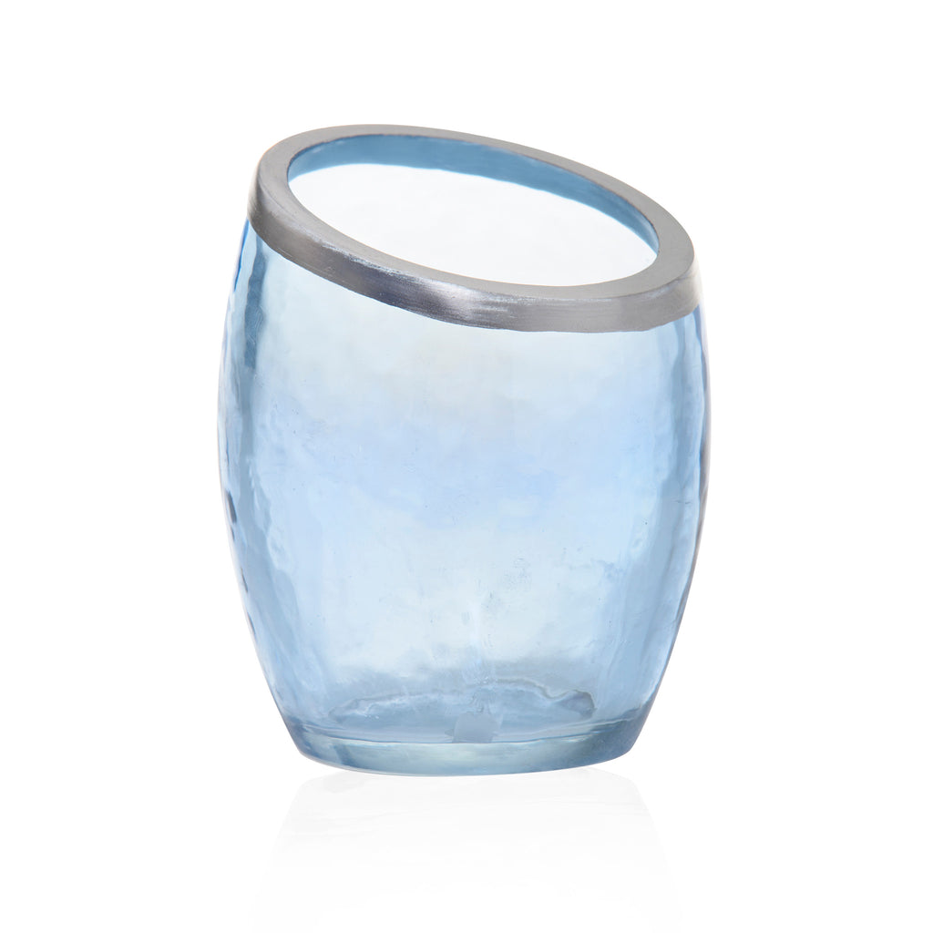 PEARLESCENT CRACKLE -Yankee Candle- Porta Candela Sampler Azzurro