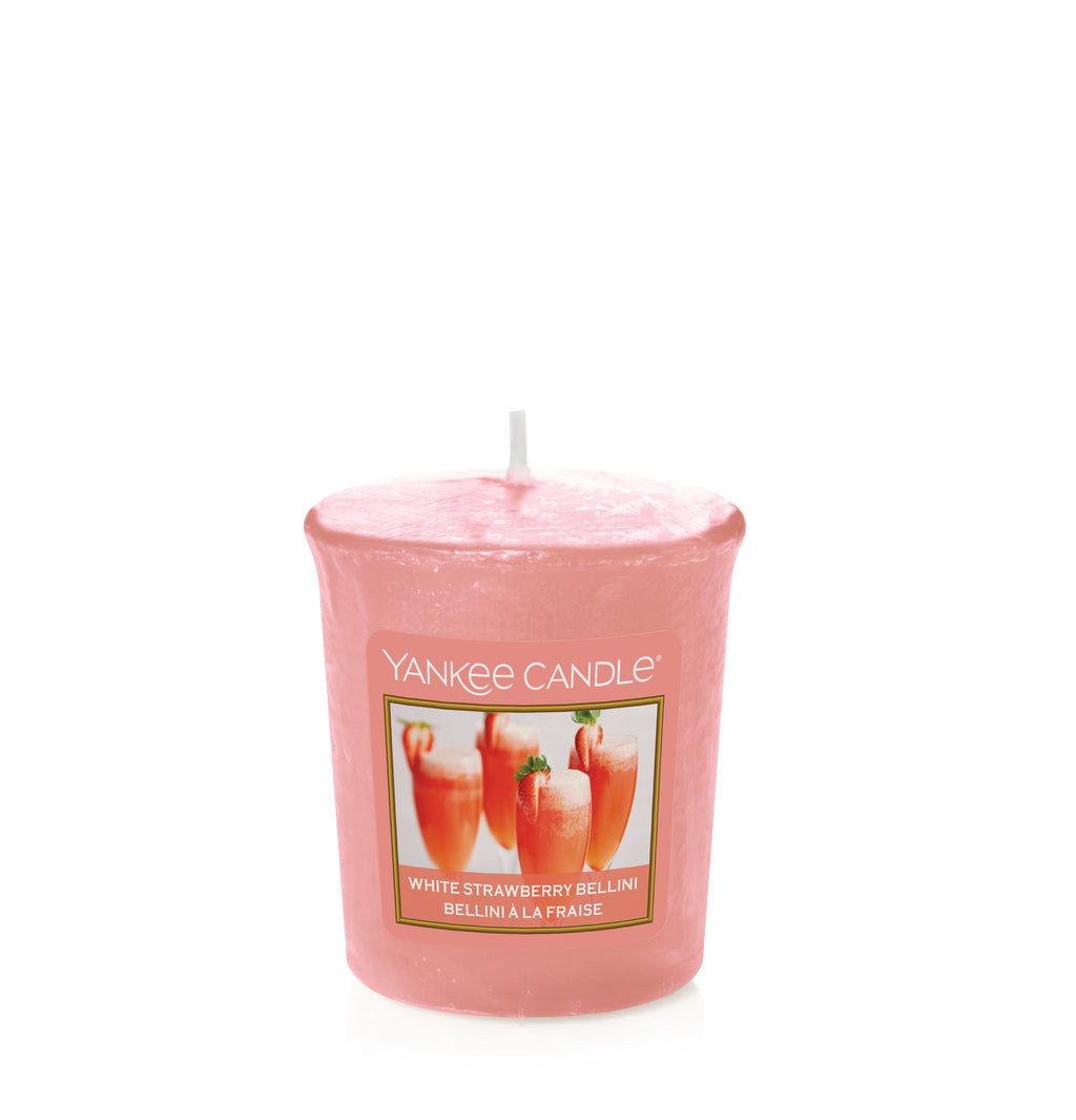 WHITE STRAWBERRY BELLINI -Yankee Candle- Candela Sampler
