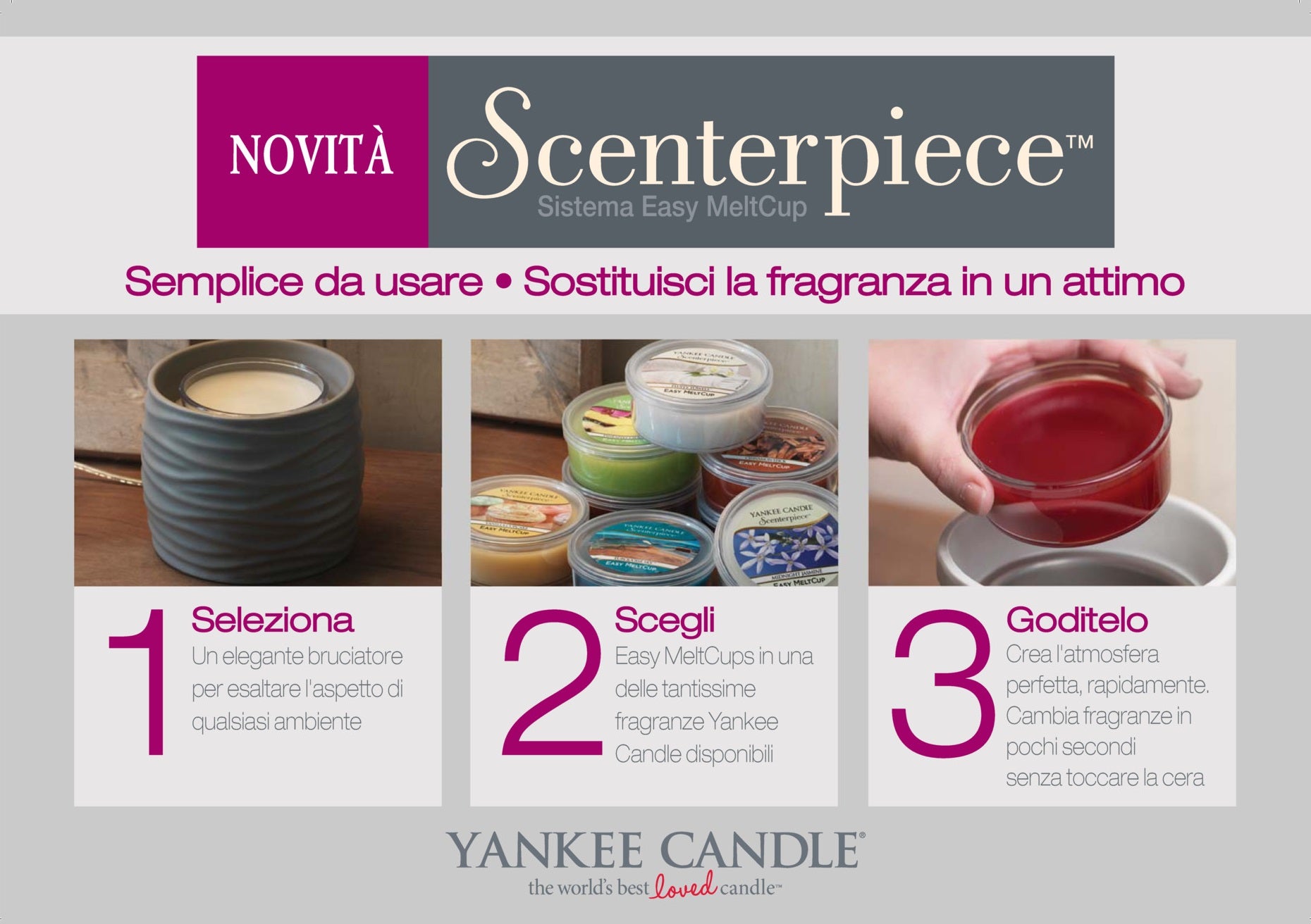 ELIZABETH -Yankee Candle- Scenterpiece per MeltCup