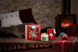 SET GIARA PICCOLA E 3 CANDELE SAMPLER -Yankee Candle- Confezione Regalo Alpine Christmas
