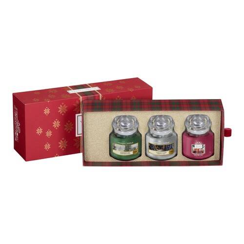 SET 3 GIARE PICCOLE -Yankee Candle- Confezione Regalo Alpine Christmas