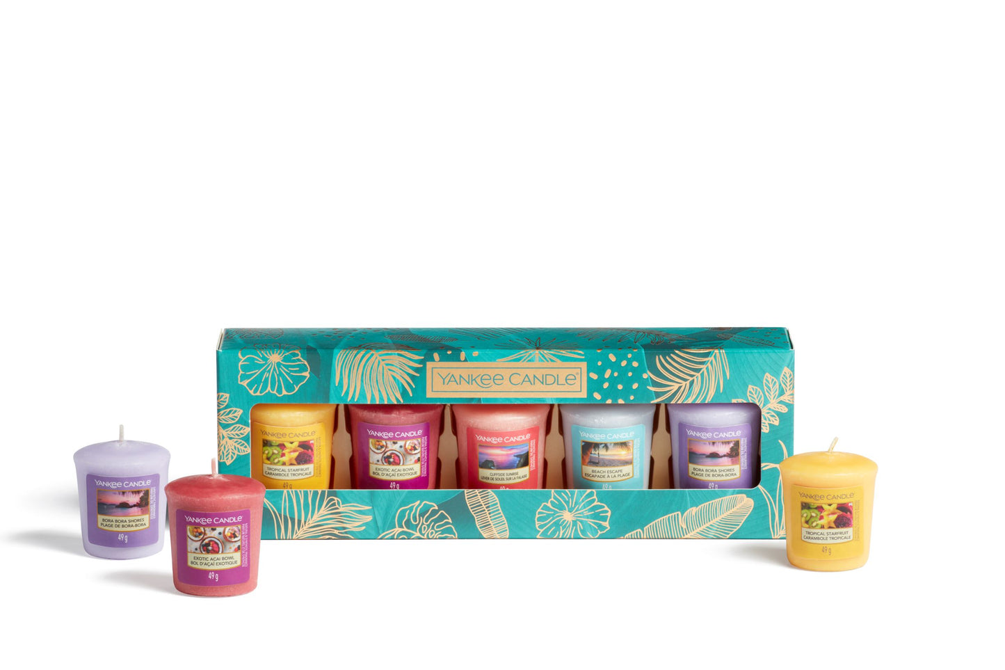 SET 5 CANDELE SAMPLER -Yankee Candle- Confezione Regalo The Last Paradise