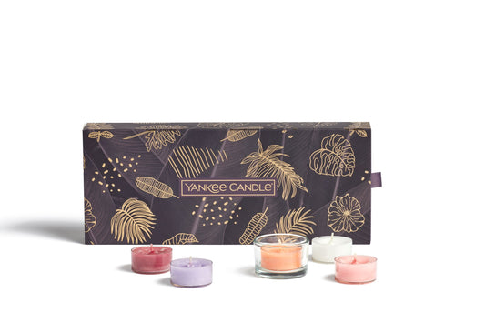 SET 10 TEA LIGHT E PORTA CANDELA TEA LIGHT -Yankee Candle- Confezione Regalo The Last Paradise