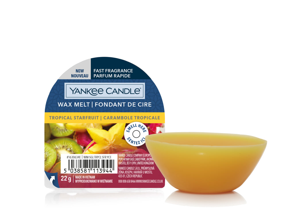 TROPICAL STARFRUIT -Yankee Candle- Tart Cera da Fondere