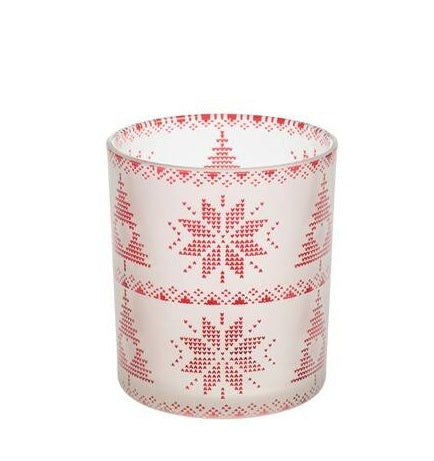 RED NORDIC FROSTED GLASS -Yankee Candle- Porta Candela Sampler