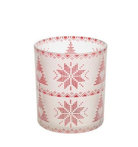 RED NORDIC FROSTED GLASS -Yankee Candle- Porta Candela Sampler