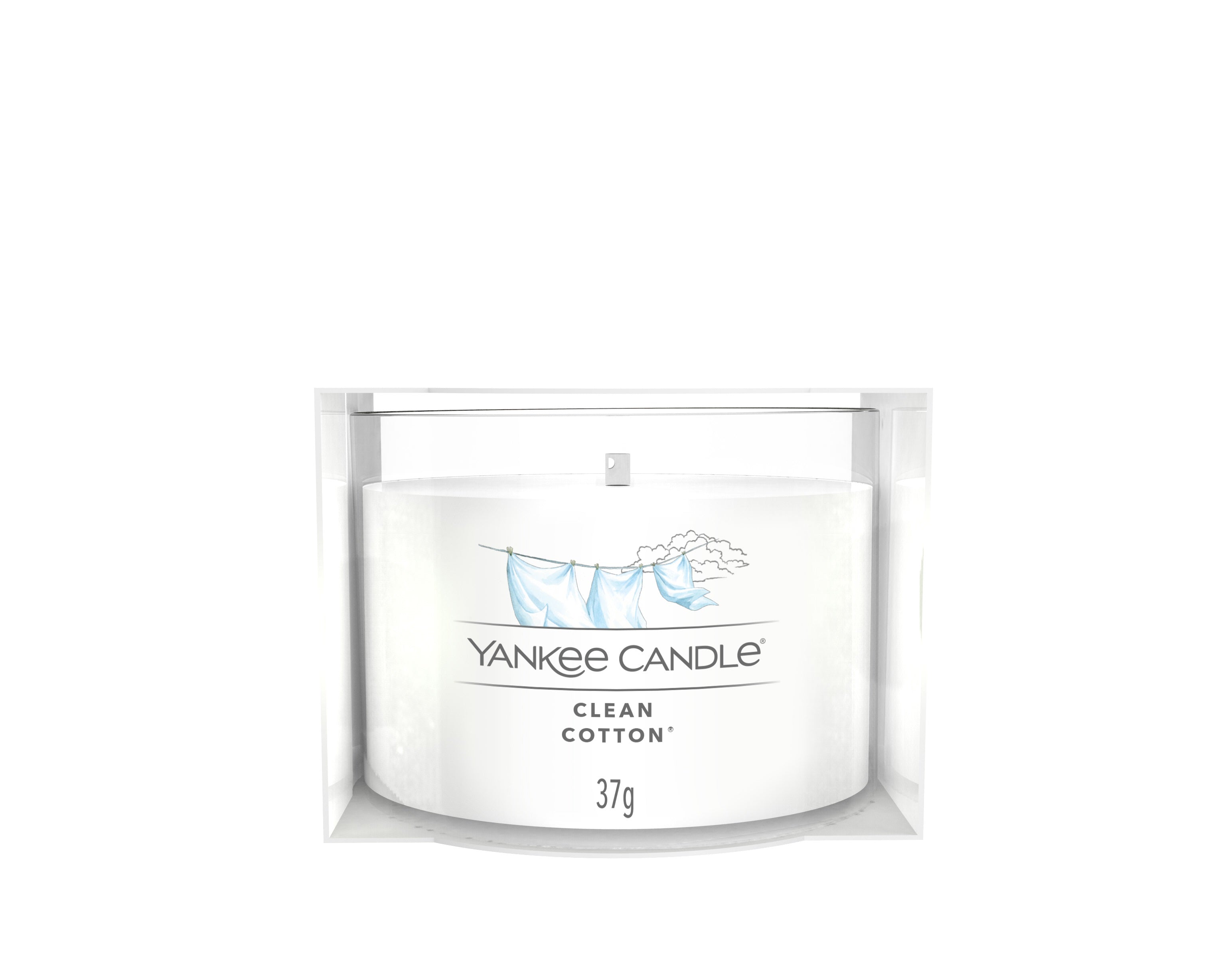 CLEAN COTTON -Yankee Candle- Candela Votive in Vetro