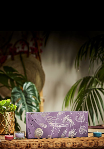 SET 10 TEA LIGHT E PORTA CANDELA TEA LIGHT -Yankee Candle- Confezione Regalo The Last Paradise