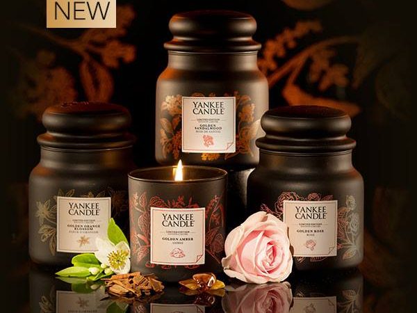 GOLDEN ORANGE BLOSSOM -Yankee Candle- Pillar Piccolo