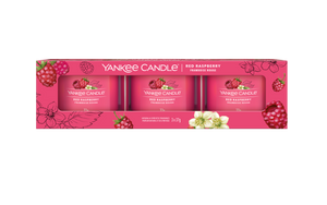 RED RASPBERRY - Yankee Candle - Candela Votive in Vetro Confezione da 3