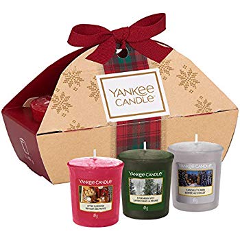 SET 3 CANDELE SAMPLER -Yankee Candle- Confezione Regalo Alpine Christmas