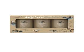 Amber sandalwood Yankee Candle - Candela Votive in Vetro