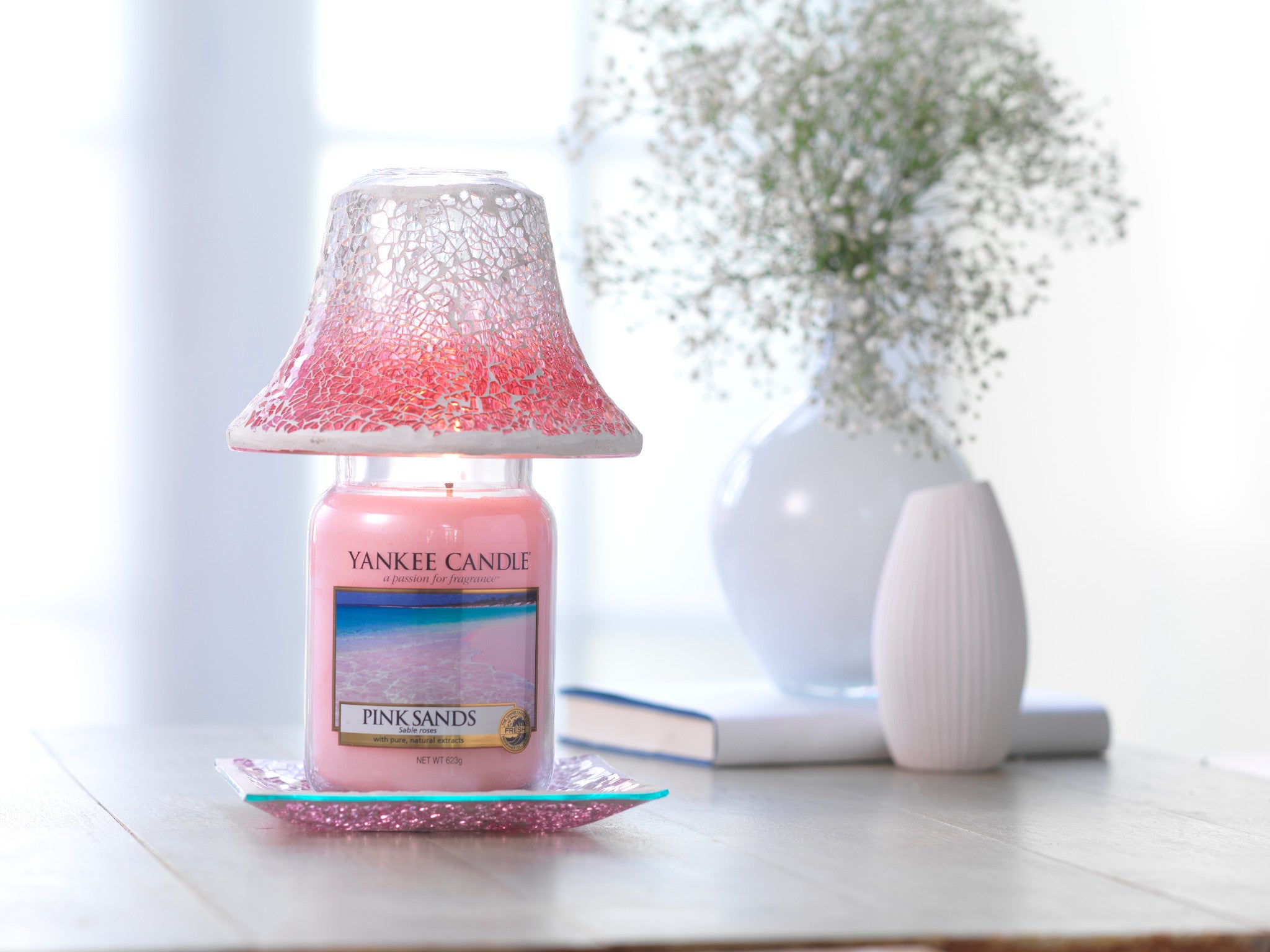 PINK FADE CRACKLE -Yankee Candle- Bruciatore