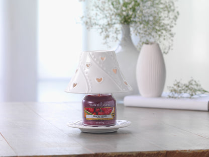 WHITE HEARTS -Yankee Candle- Paralume e Piatto Piccolo