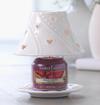 WHITE HEARTS -Yankee Candle- Paralume e Piatto Piccolo