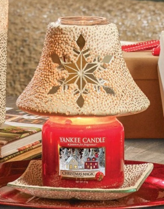TWINKLING SNOWFLAKE -Yankee Candle- Paralume e Piatto Grande