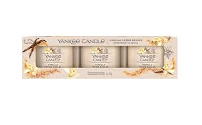 Vanilla creme brulee | Yankee Candle Confezione Regalo 3 Candela Votive in Vetro