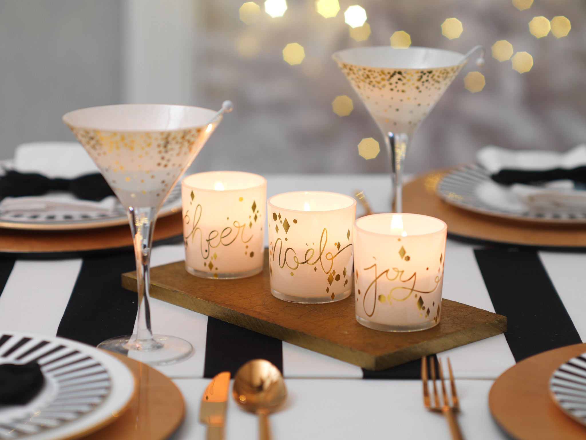 HOLIDAY PARTY -Yankee Candle- Porta Tea Light Martini