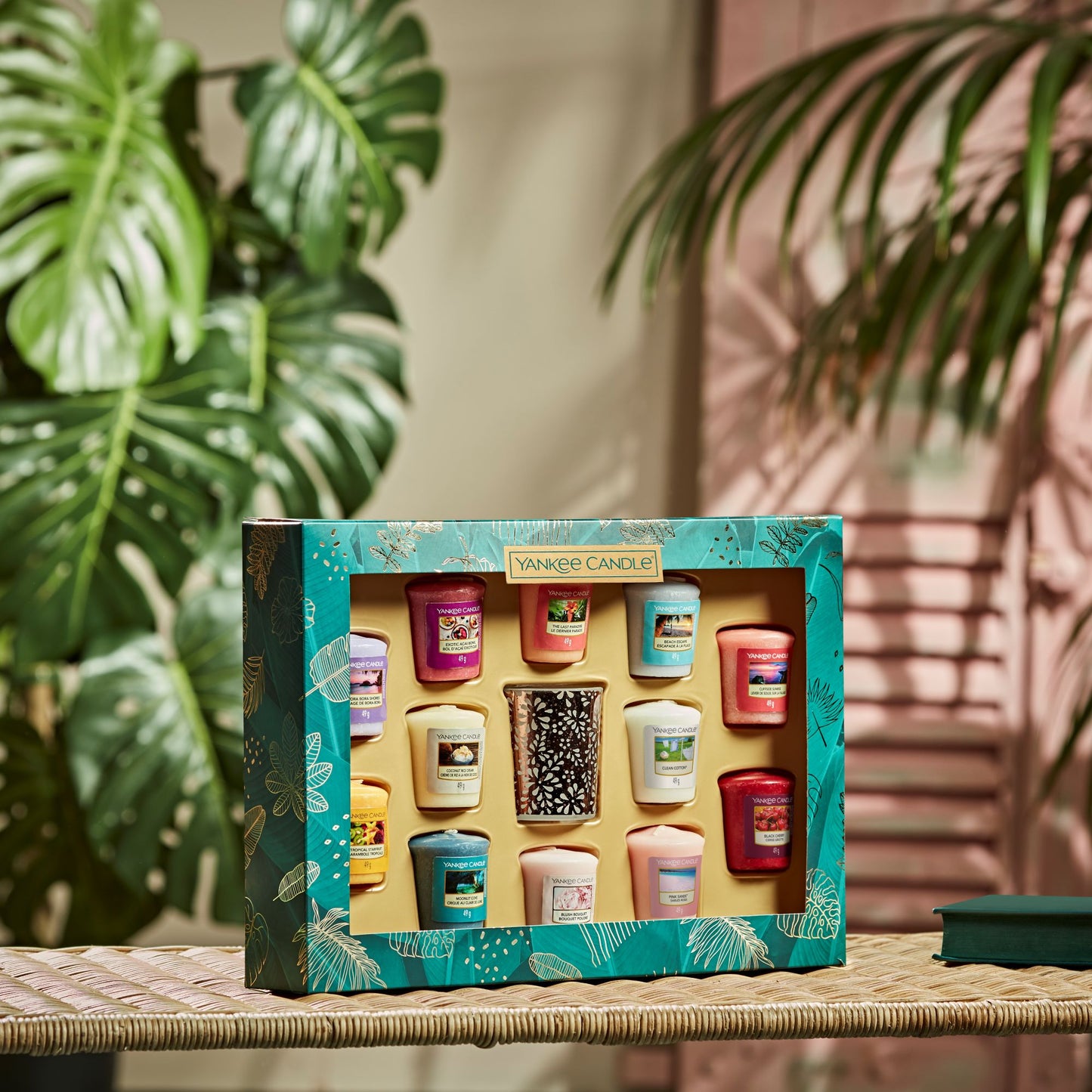SET 12 CANDELE SAMPLER E PORTA CANDELA SAMPLER -Yankee Candle- Confezione Regalo The Last Paradise