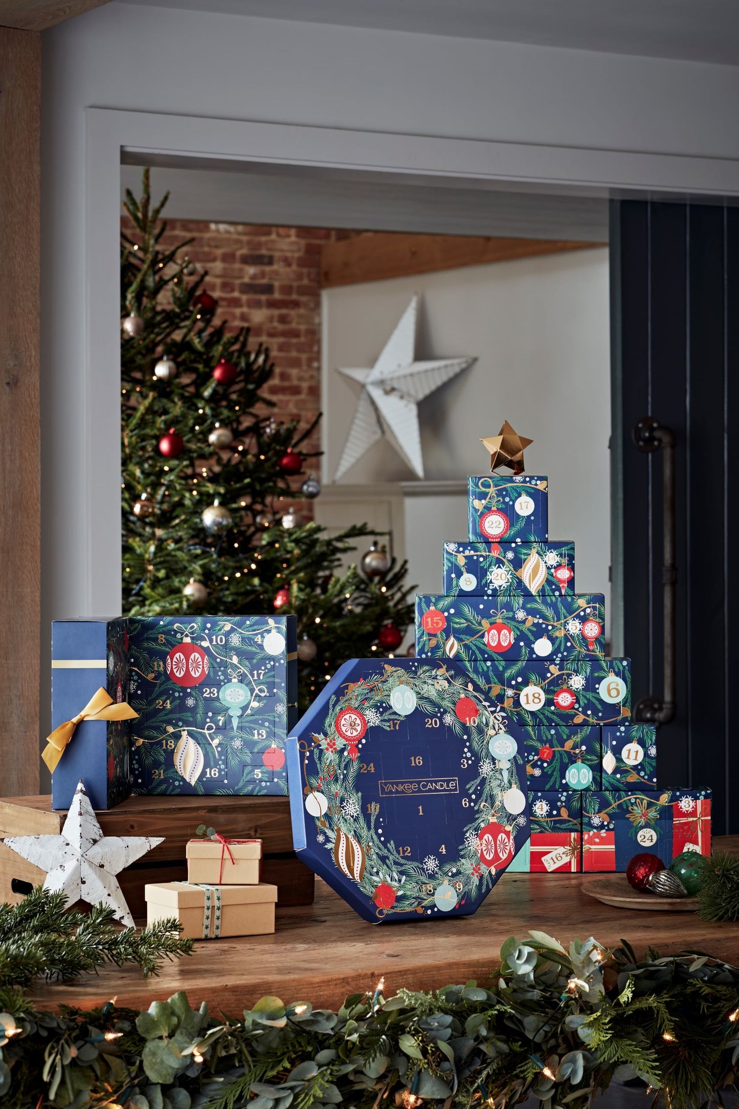CALENDARIO DELL'AVVENTO GHIRLANDA -Yankee Candle- Confezione Regalo Countdown to Christmas