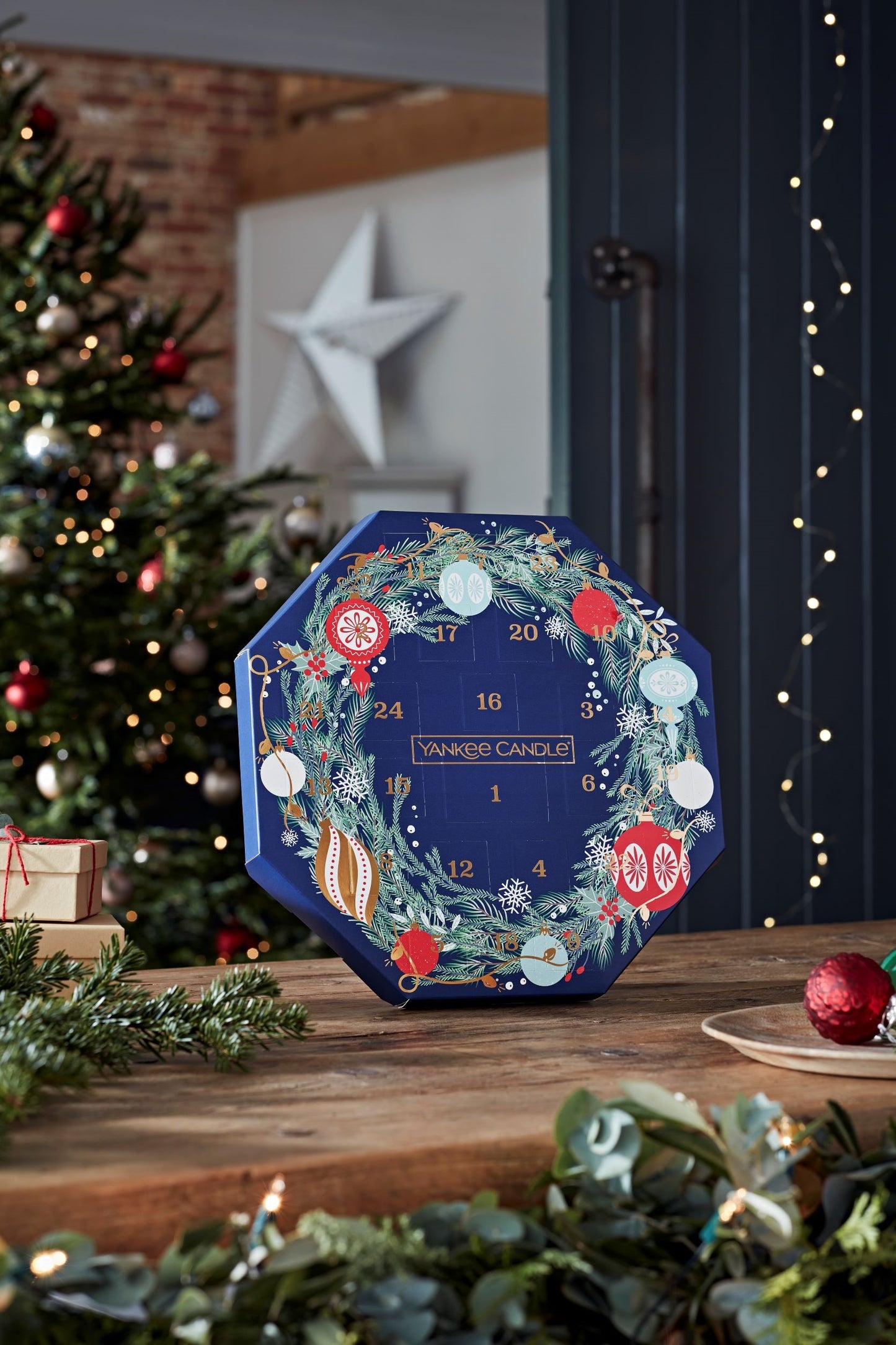 CALENDARIO DELL'AVVENTO GHIRLANDA -Yankee Candle- Confezione Regalo Countdown to Christmas