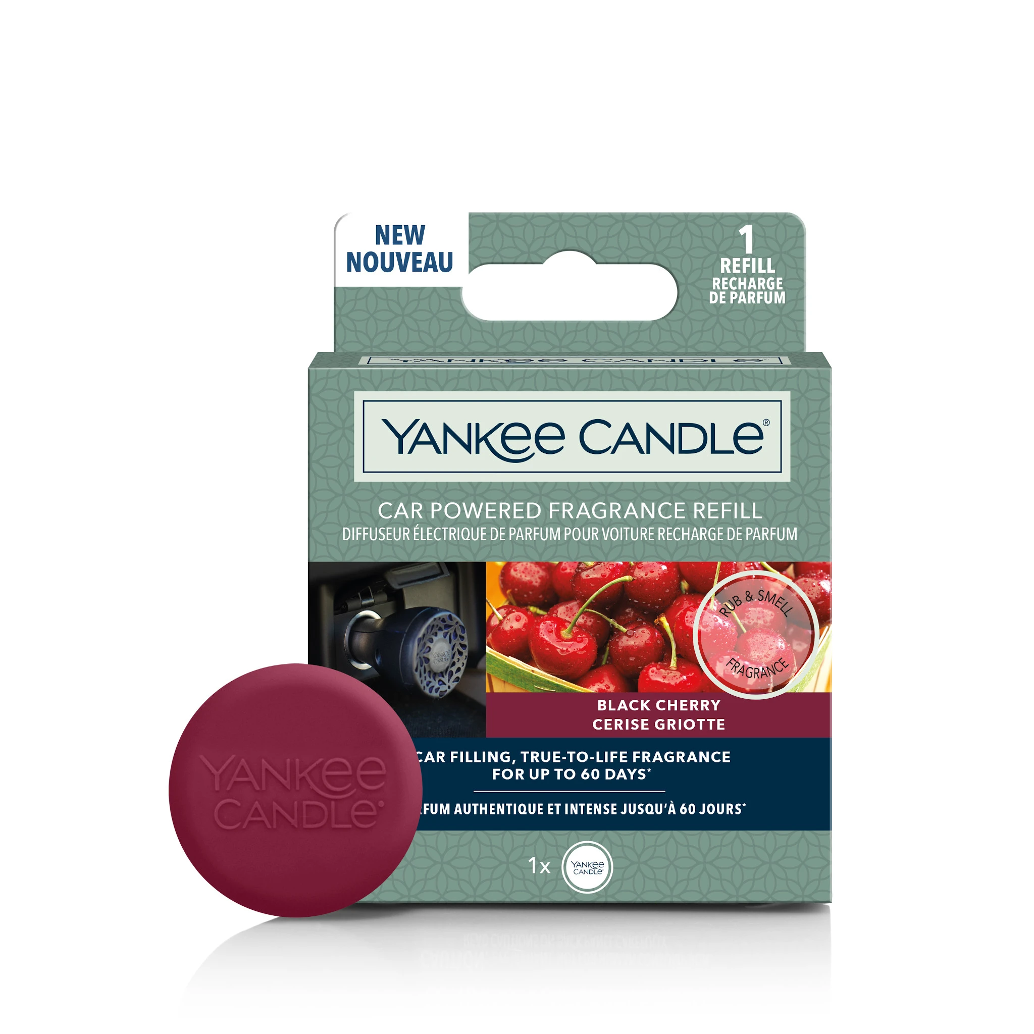 BLACK CHERRY -Yankee Candle- Ricarica di Fragranza per Profumatore Elettrico per Auto