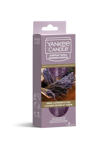 DRIED LAVENDER & OAK -Yankee Candle- Ricarica Refill per Diffusore Elettrico ScentPlug